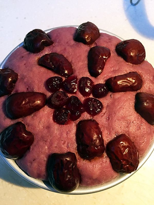 红枣紫薯蒸糕