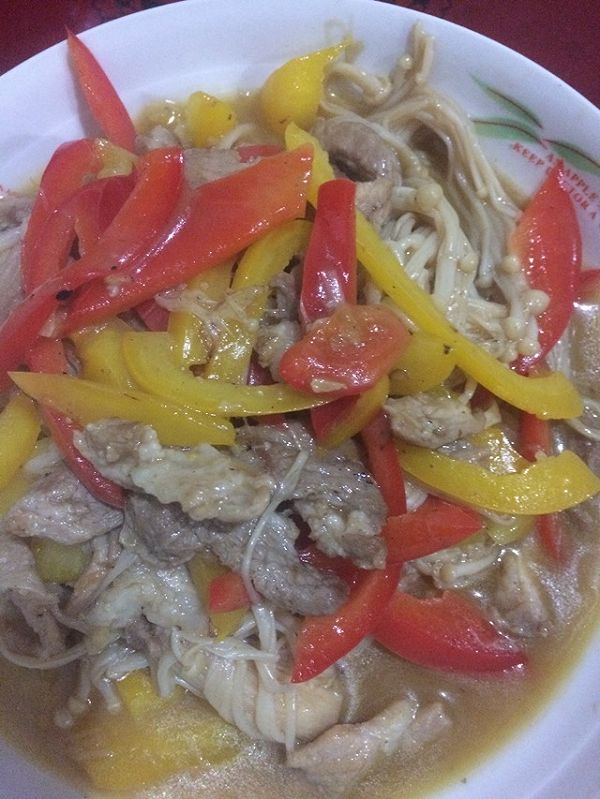 金针菇炒肉丝
