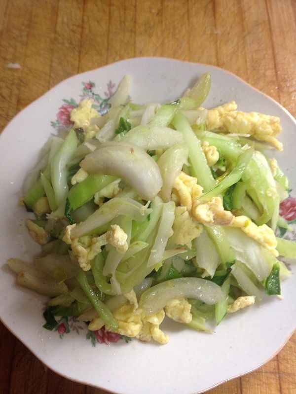 菜梗焖蛋