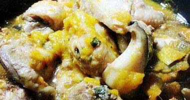 南瓜冬菇炖香鸡