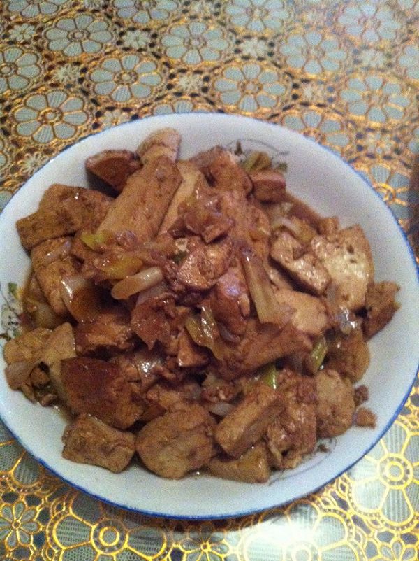 大葱烧豆腐