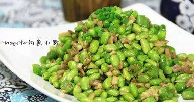 肉末炒毛豆【Mosquito私家小厨】