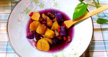 紫薯红薯桂圆汤