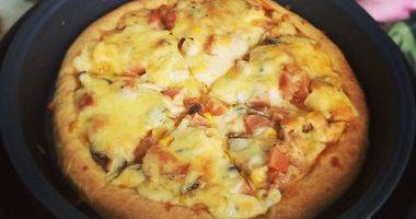 意式香菇鸡肉火腿披萨