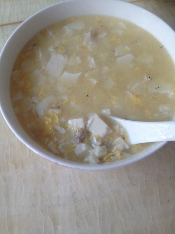 豆腐肉末蛋汤