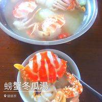 趁热喝汤，吃螃蟹